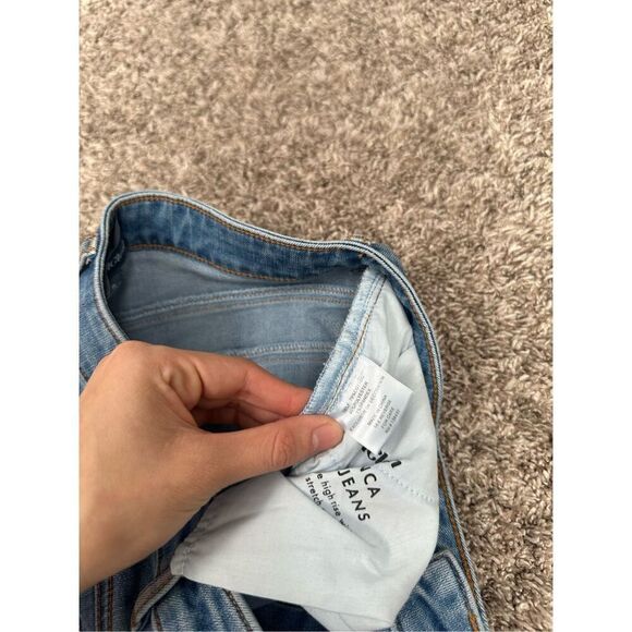 Modcloth The Bianca Flared Leg Retro Style Light Blue Jeans Front Seams Size 8 - Picture 5 of 12